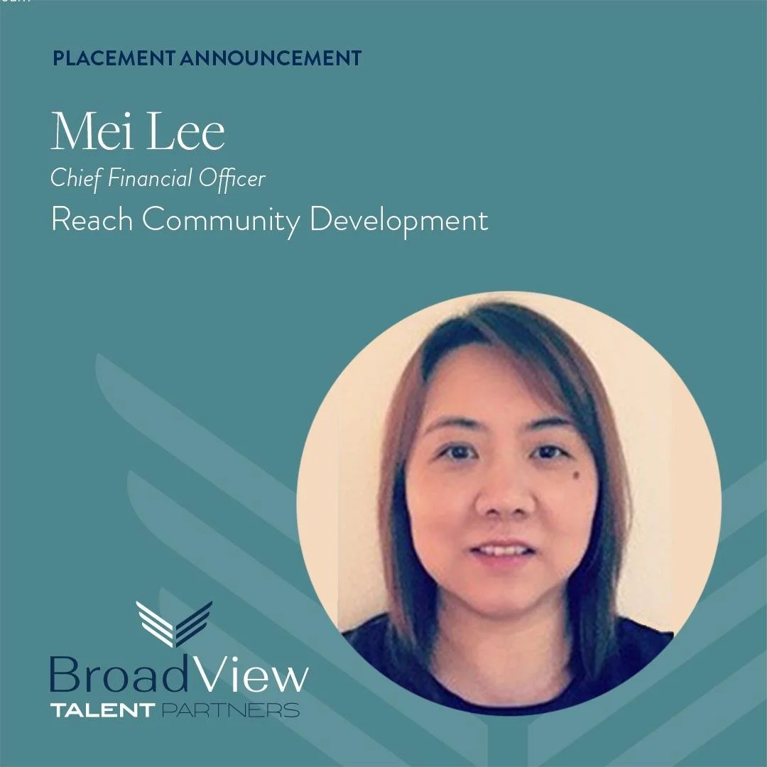 ⭐ Congratulations to this experienced #cpa + #cfo on her new start with Reach Community Development. ⭐ Mei Lee is joining an incredible team, on which she is responsible for oversight of all financial activities for the organizaton + a portfolio of 4
