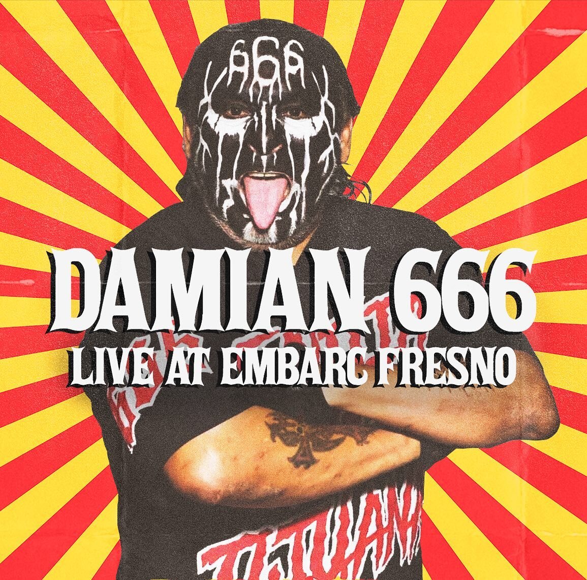 OH SHIIIIIIIIT! EL MAS CHINGON - THE LEGENDARY - DAMIAN 666 👹 IS MAKING A VERY SPECIAL APPEARANCE AT EMBARC FRESNO THIS FRIDAY FOR #CINCODEMAYO!

THE BADDEST VATO IN TJ IS A LUCHADOR FAVORITE. HE&rsquo;S PERFORMED WITH US MANY TIMES AND LEAVES IN HI