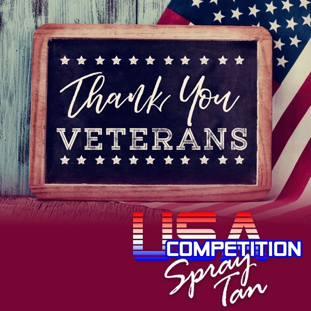 Happy Veteran's Day from USA Competition Spray Tan! ☀️🏆 💪🏻 💪🏼 💪🏽 💪🏾 🇺🇸 💪🇺🇸💥
Thank you to all Veterans who fought and fight for our freedom! 🇺🇸 💪🇺🇸💥
#veteransday #usa #thankyou #america