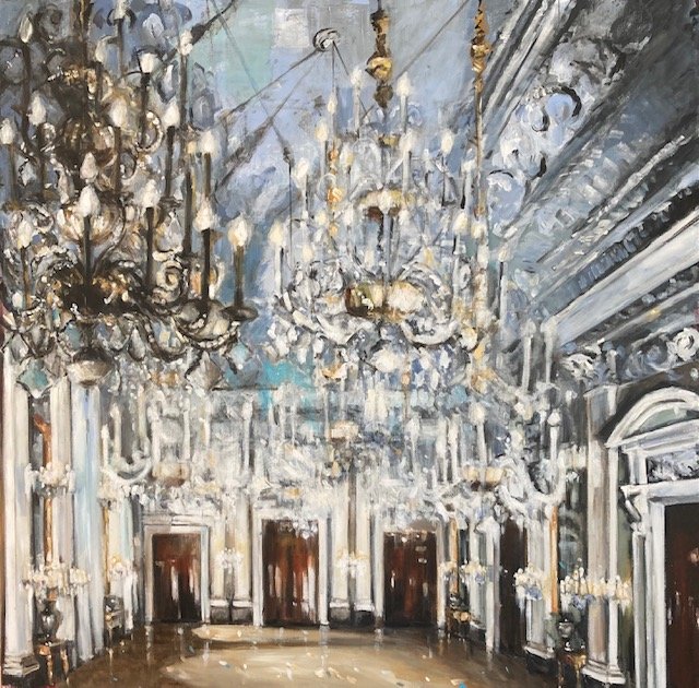 White Hall 2 45"x45" acrylic on canvas 2022 SOLD