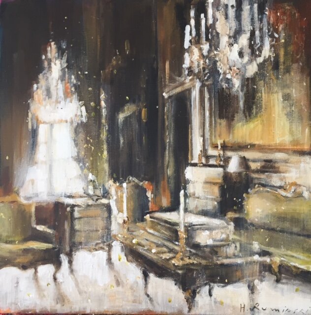 French Chateau 3/0.3.20 18"x18" acrylic on canvas SOLD