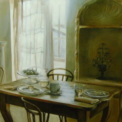 Provencal Interior 46"x40" acrylic on canvas 2010 SOLD