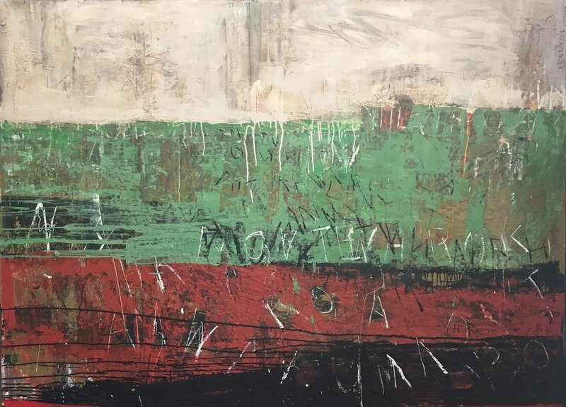 Happy Birthday Leo ! 55"x75" mixed media on canvas 2016