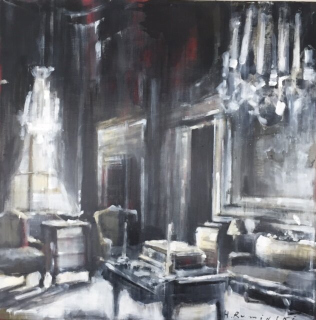 French Chateau I 24"x24" acrylic on canvas 2018 SOLD