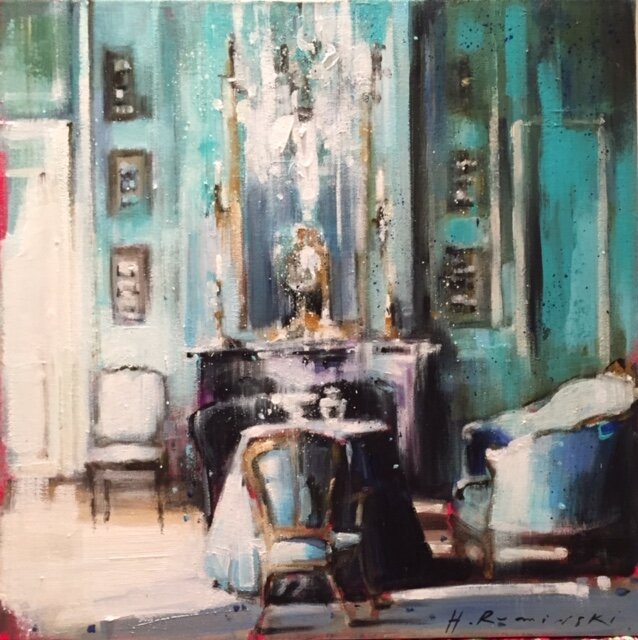 Chateau III 18"x18" acrylic on canvas 2018 SOLD