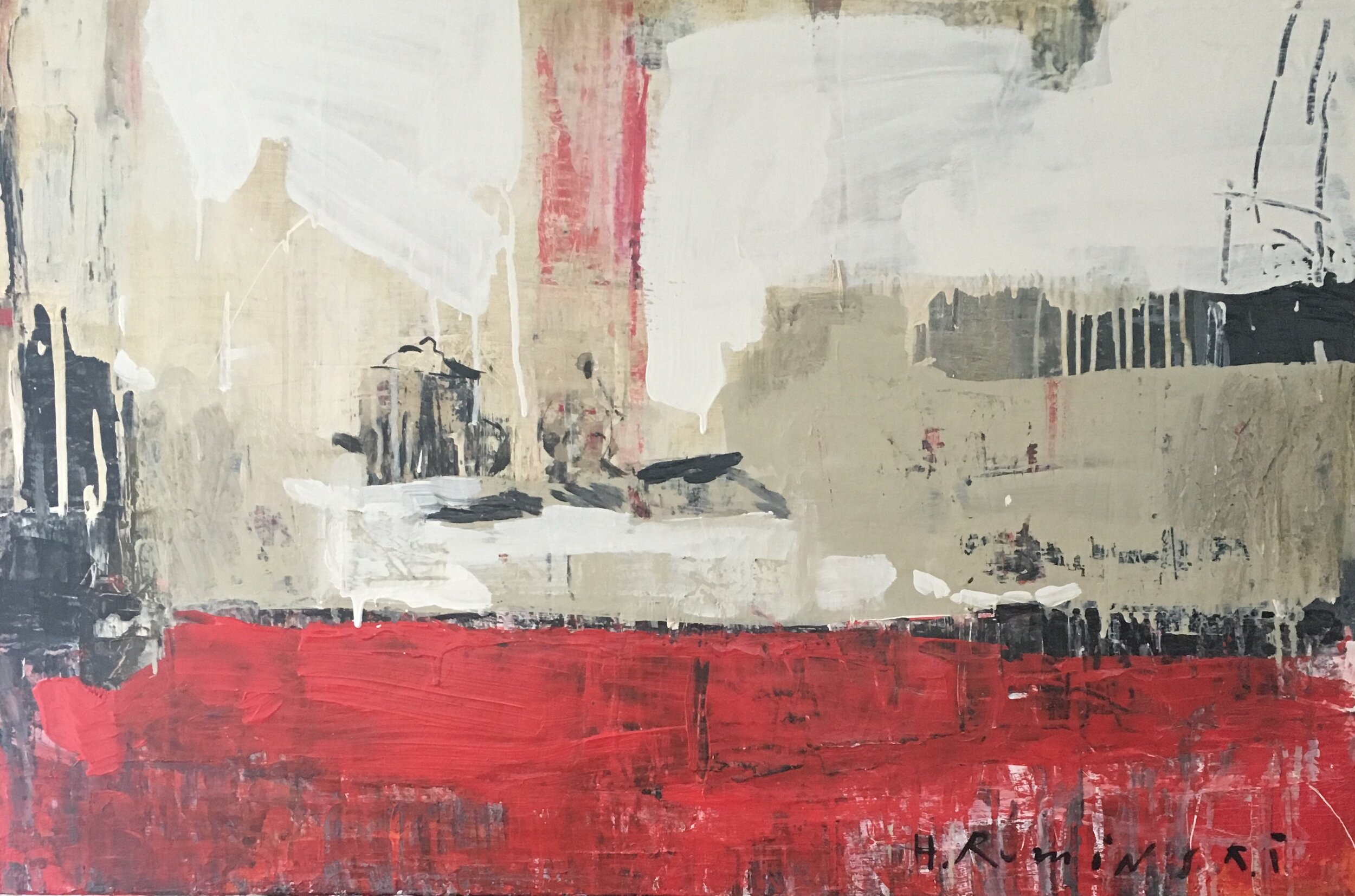 Waiting 24"x36" mixed media on canvas 2017