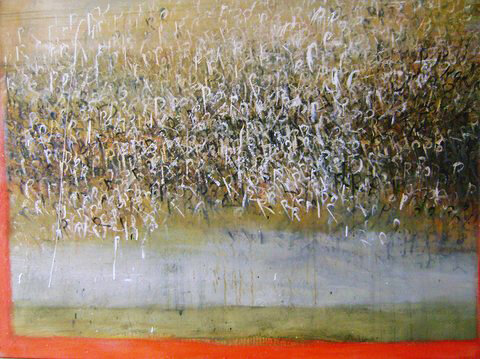 Rain 40"x60" mixed media on canvas 2012 SOLD