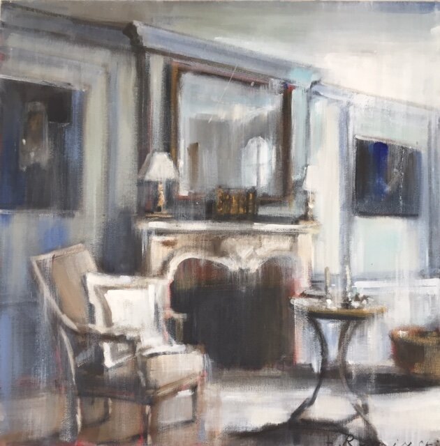 Sitting Room 18"x18" acrylic on canvas 2019 SOLD