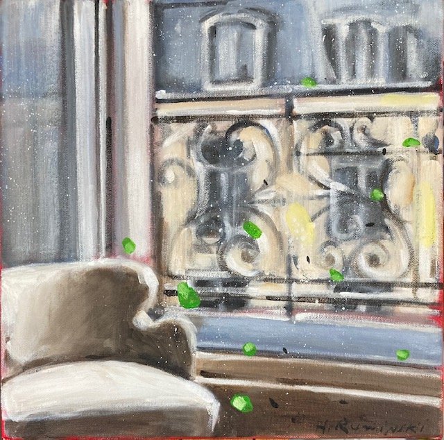 Windows in Paris 14 14"x14" acrylic on canvas 2022
SOLD