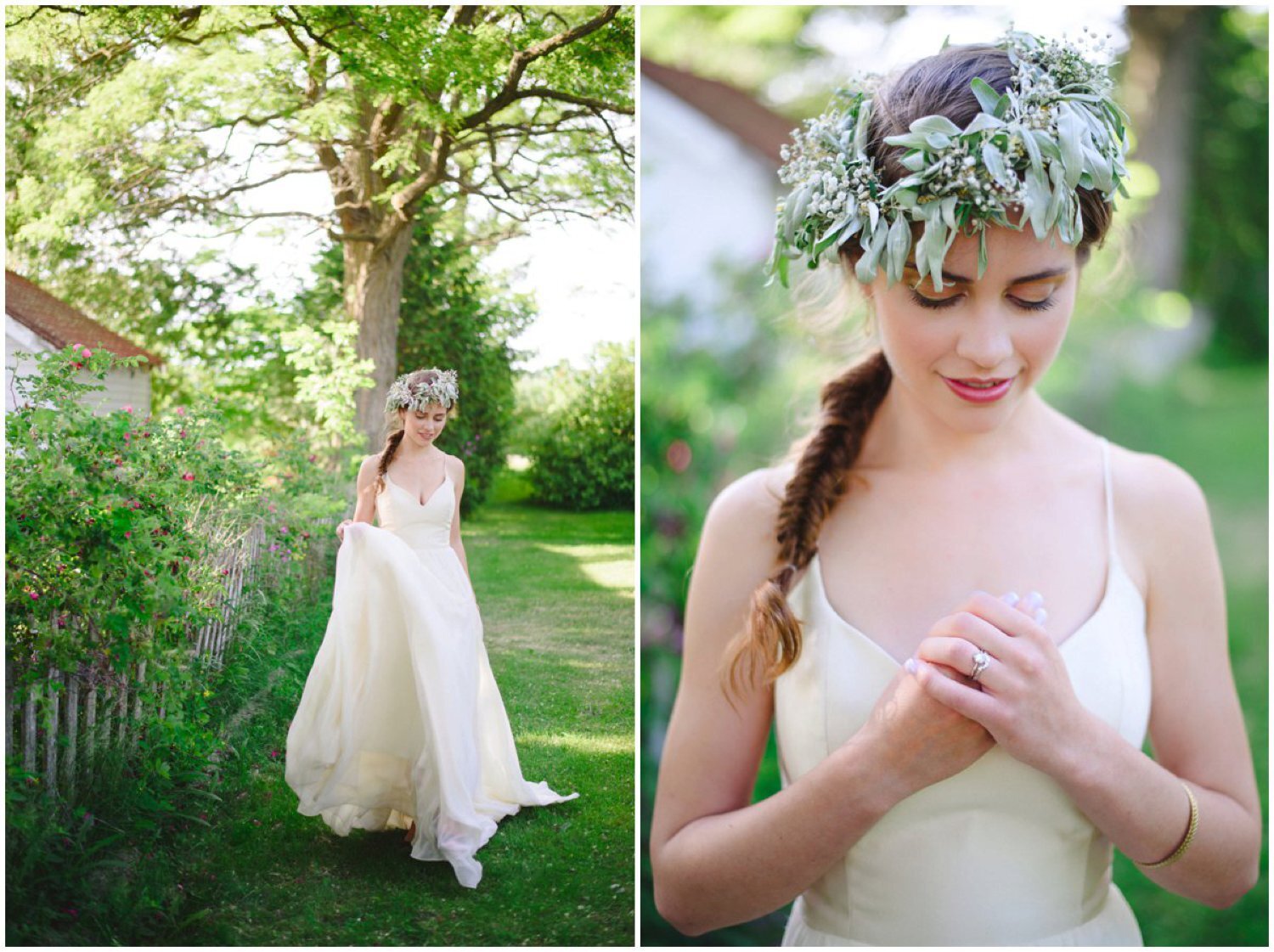 Organic flower crown Toronto Wedding Photographer