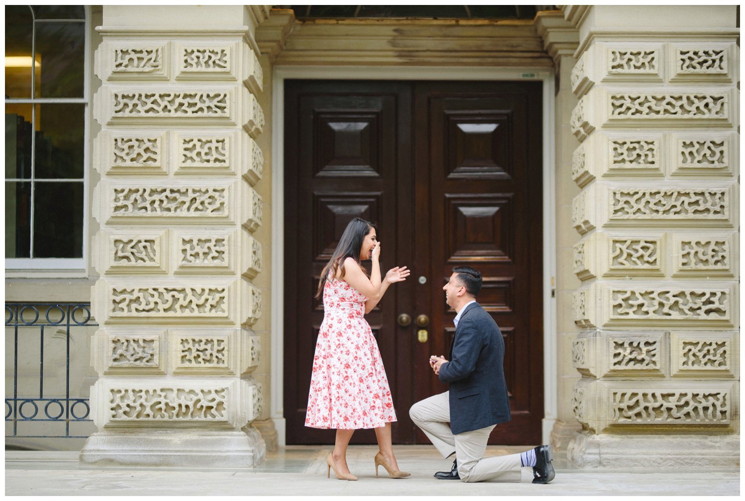 proposal at Osgoode Hall for their engagement photography