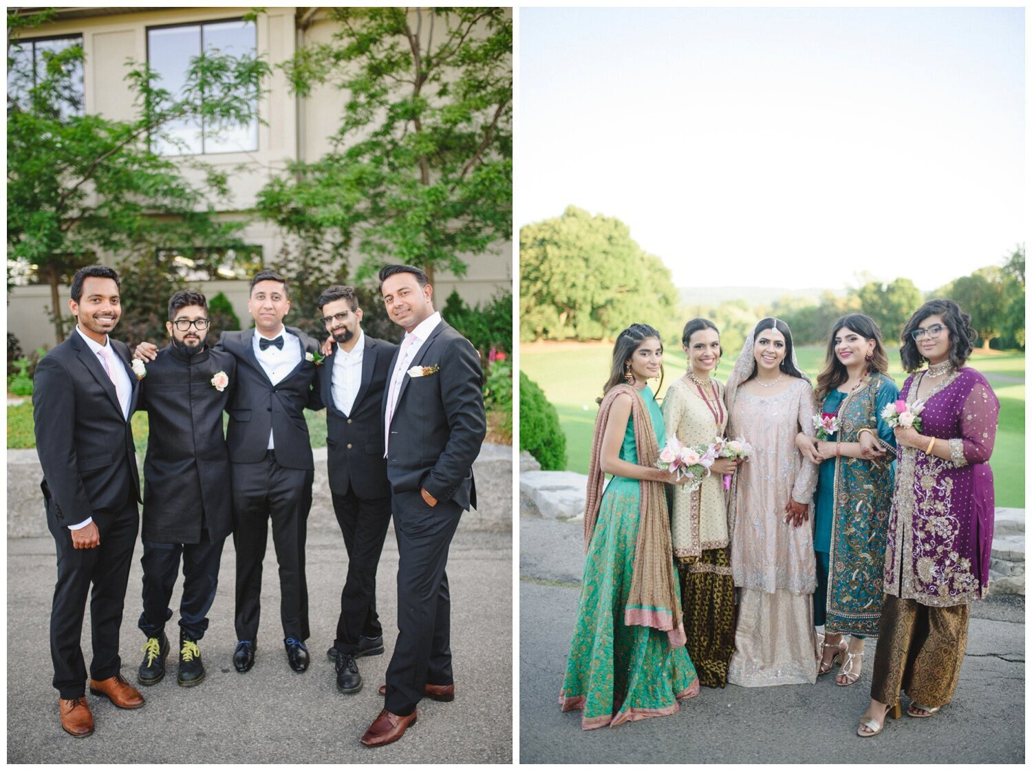 full bridal party at muslim wedding at Dundas Valley golf club 