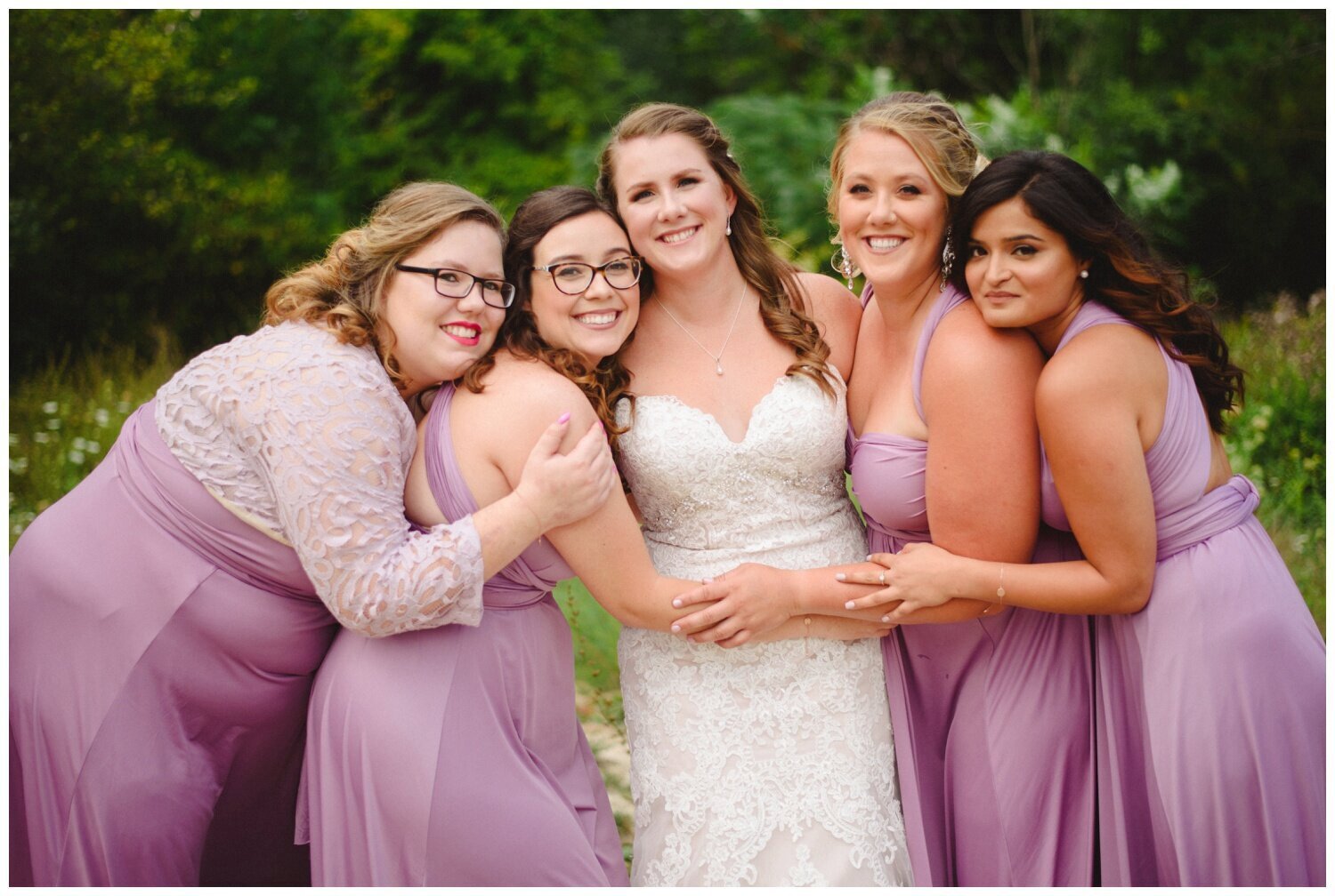 light purple bridesmaid dresses at Kortright Centre Wedding 