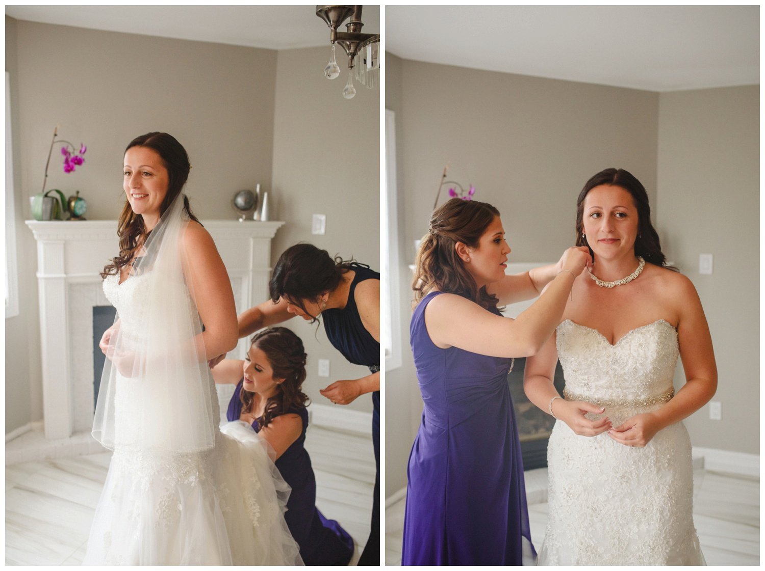 bride getting ready at Holland Marsh Winery Wedding in Newmarket
