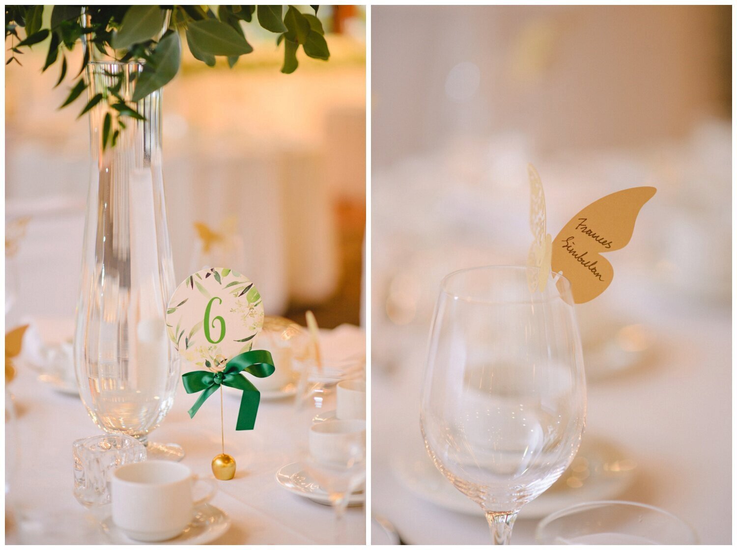 butterfly wedding details at Credit Valley Golf Club Wedding