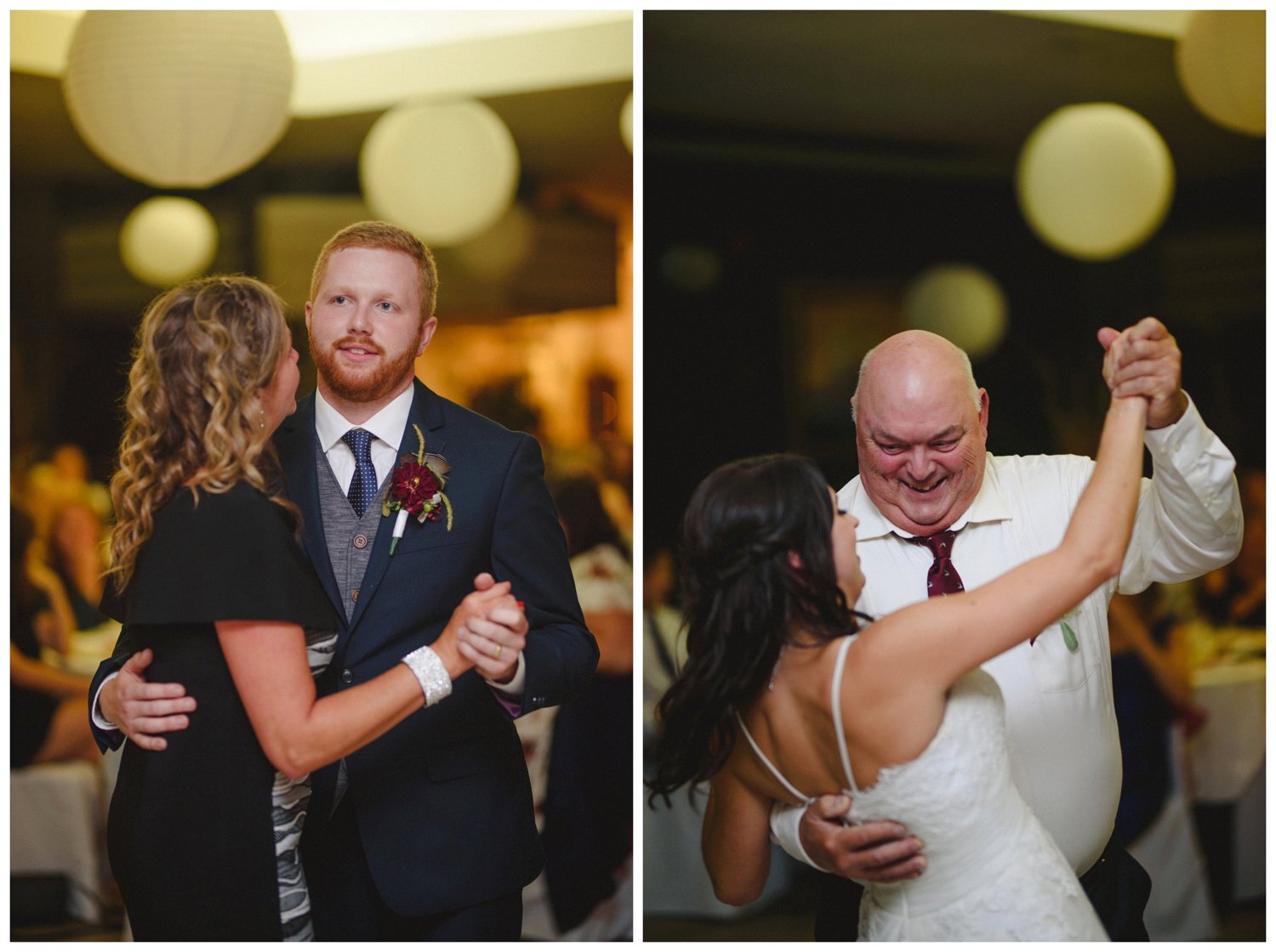 bride and groom dancing with their parents at The Greens at Renton Wedding