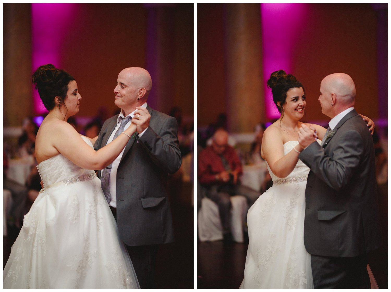 bride dancing with her father at Tosca Banquet Hall Wedding in Oshawa