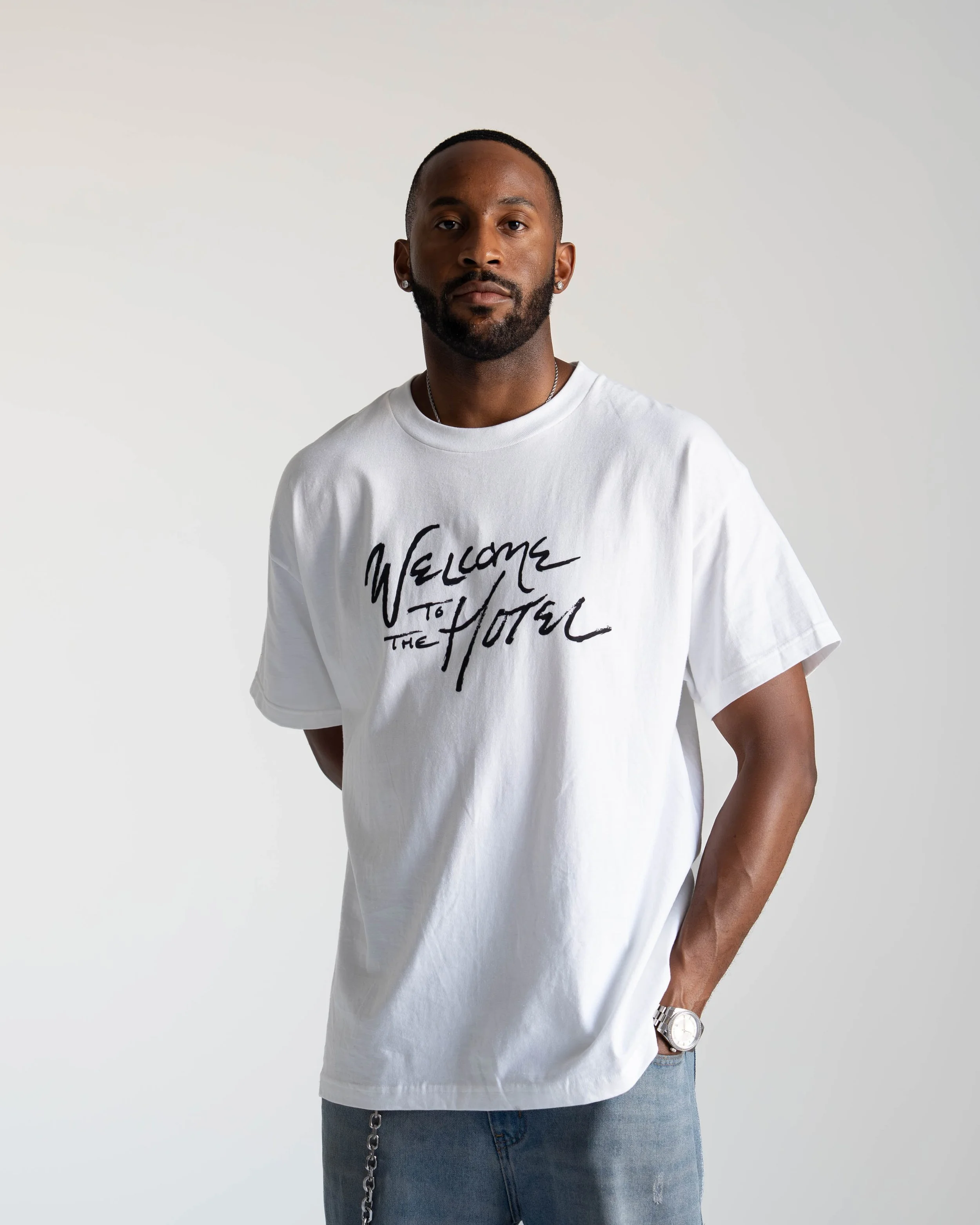 WELCOME TO THE HOTEL WHITE TEE