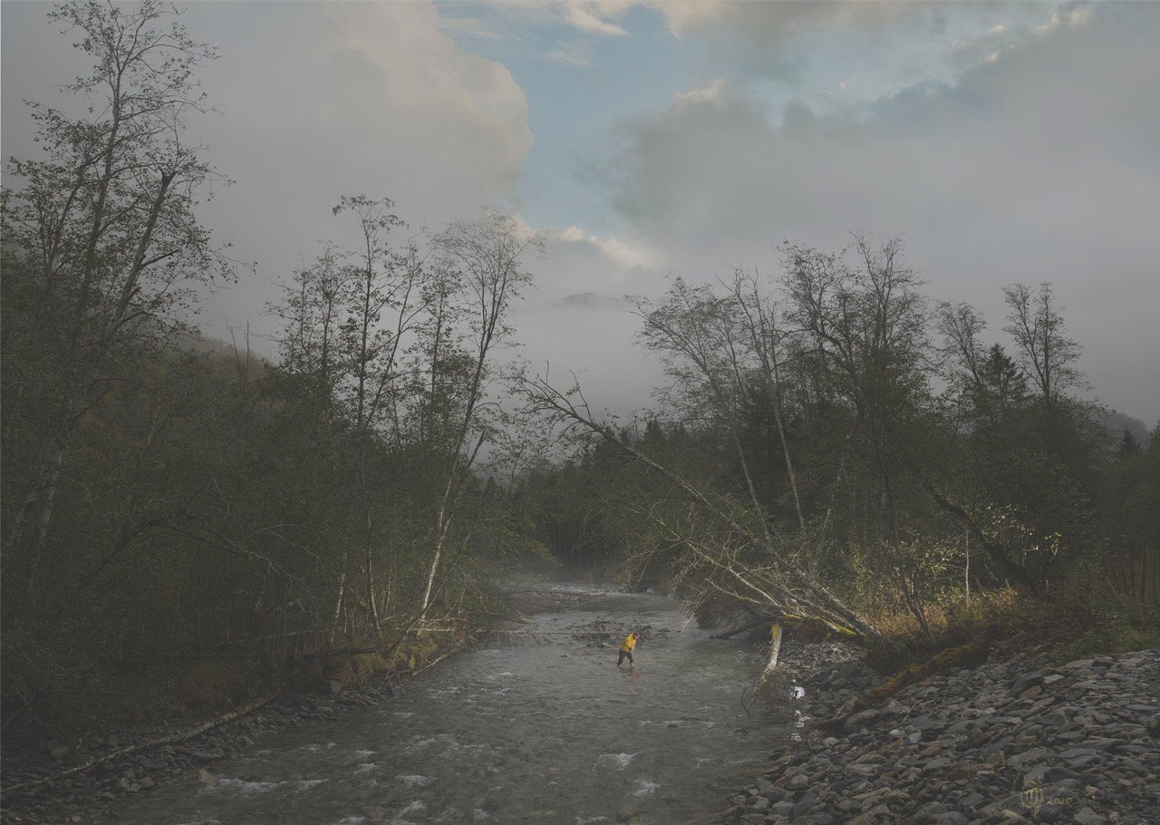 Ole Marius Jørgensen: River crossing in Fortun