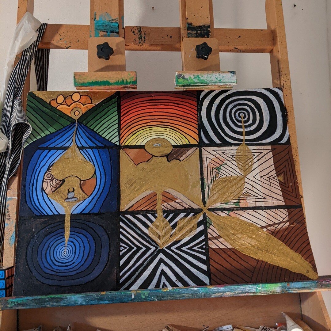 Life  Enlightenment  Time, 
Human Experience  Awakening  Change
  Death,  Skin Shedding.  Beyond

Life's  Tic Tac Toe by Ean Sequoia Jones

#art #surrealism #painting #mosaic #cool #artist #color #esj 

 #life #enlightenment #time
#experience #awaken