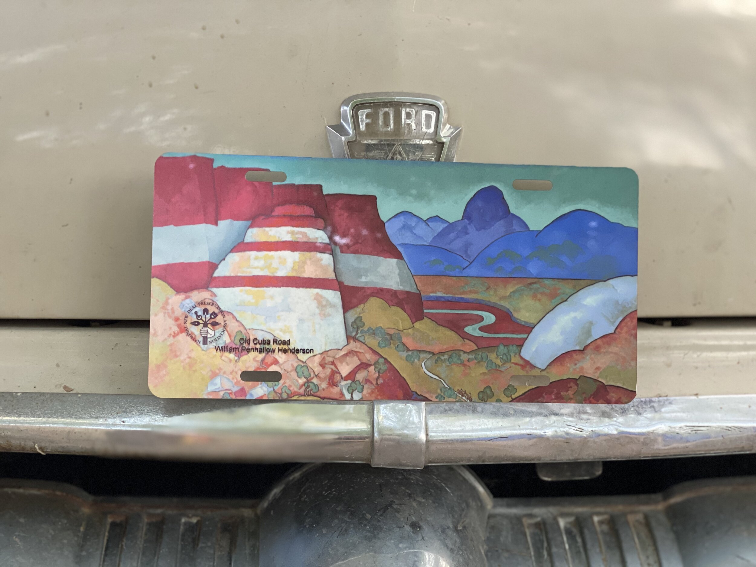 Collectors Item WPA Art License Plate "Espirito Santo Grant, Old Cuba Road" by William Penhallow Henderson