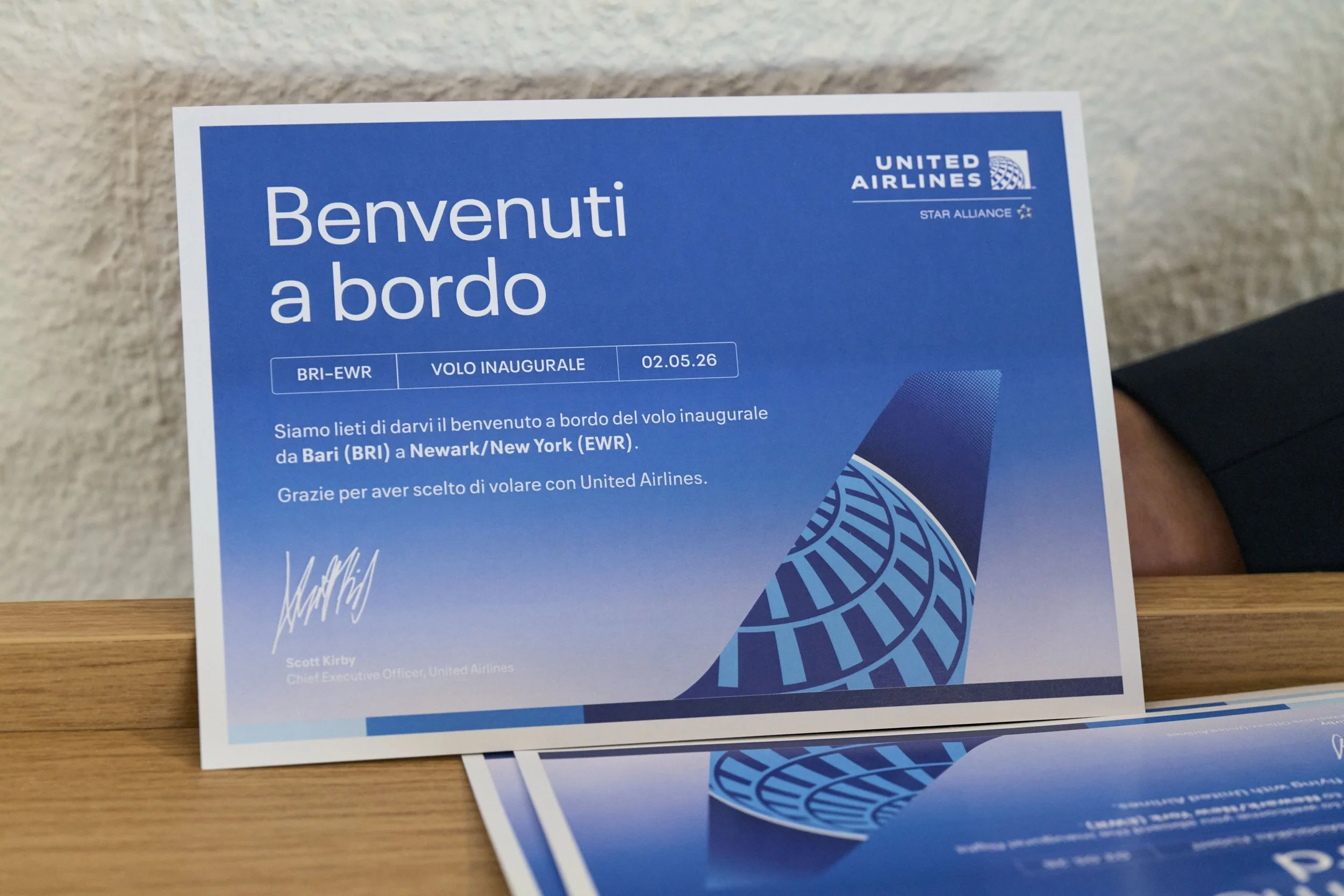 Volo inaugurale United Airlines (Newark-Bari) - 2 maggio 2026
Foto: Matteo Della Torre