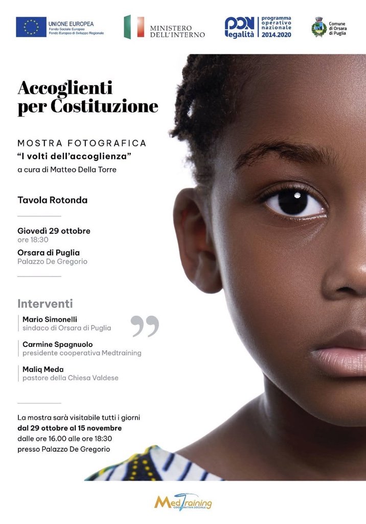 Mostra fotografica "I volti dell'accoglienza",  Orsara di Puglia - 29 ottobre - 15 novembre 2026