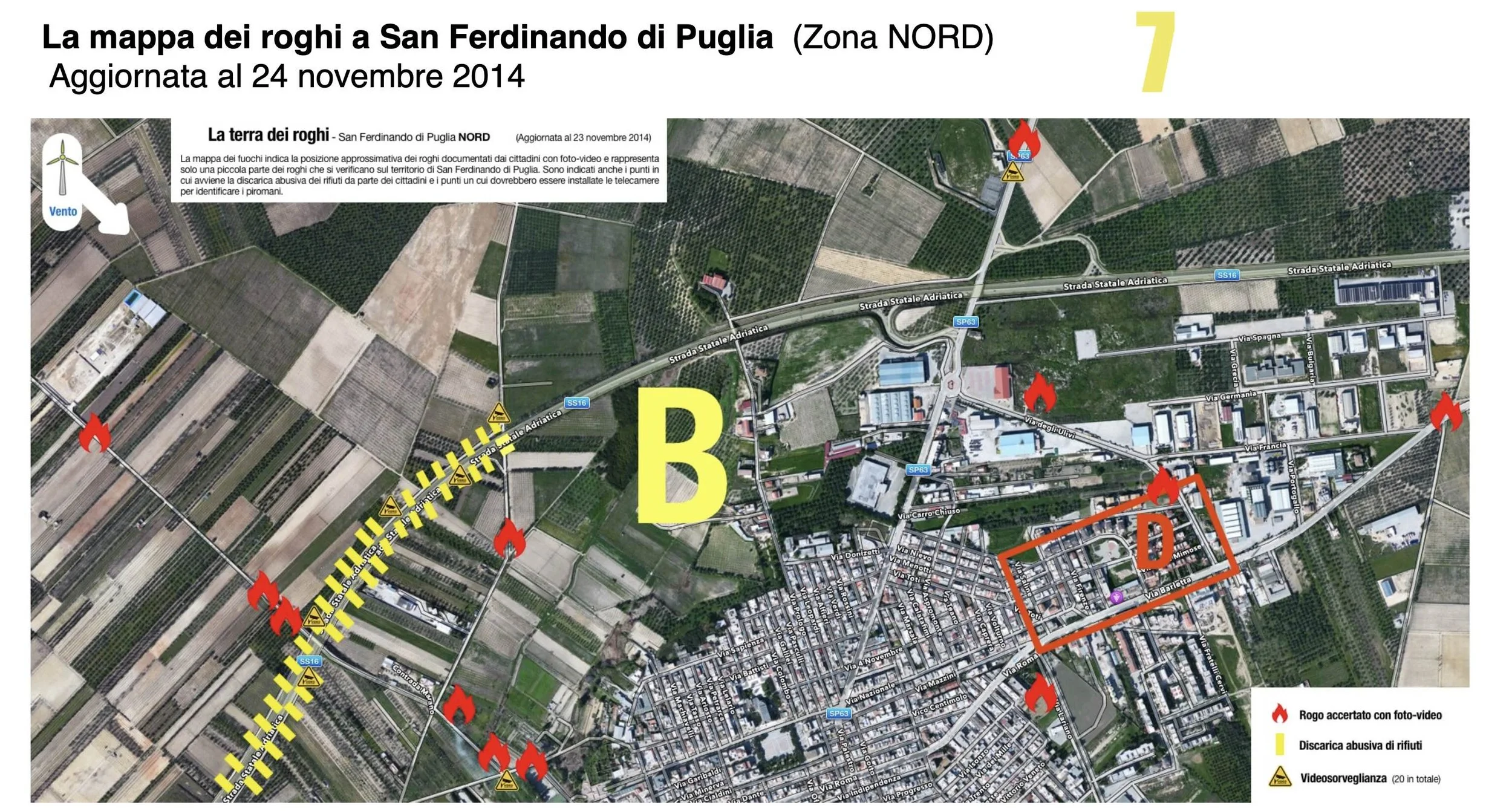 Mappa dei roghi - 24 novembre 2014