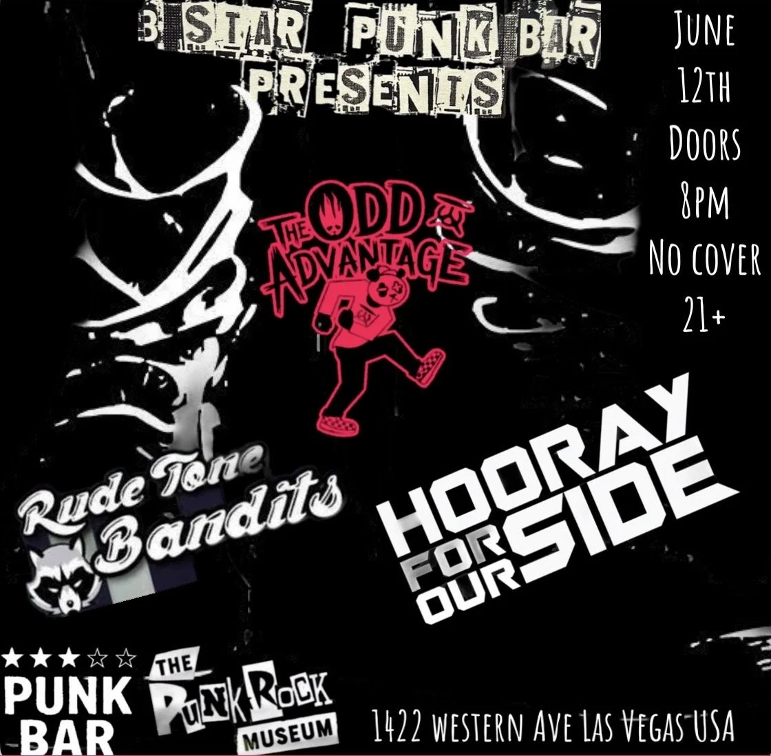 3 STAR PUNK BAR  PRESENTS - THE ODD ADVANTAGE - THE RUDETONE BANDITS - HOORAY FOR OUR SIDE