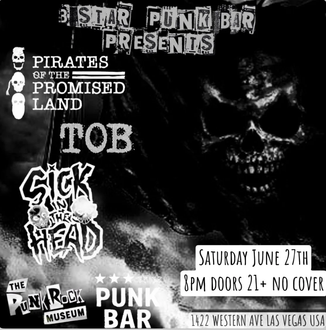 3 Star Bar Presents - Pirates Of The Promised Land - TOB - Sick In The Head