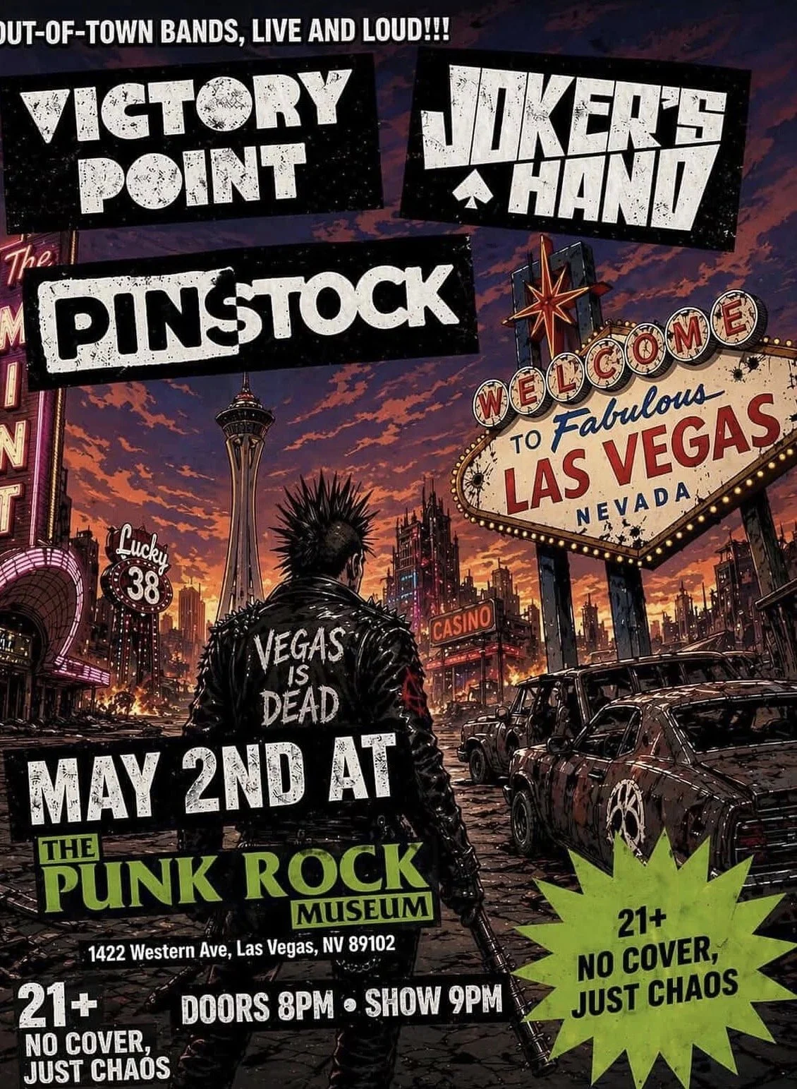 3 STAR PUNK BAR PRESENTS -Jokers Hand -Pinstock - Victory Point -
