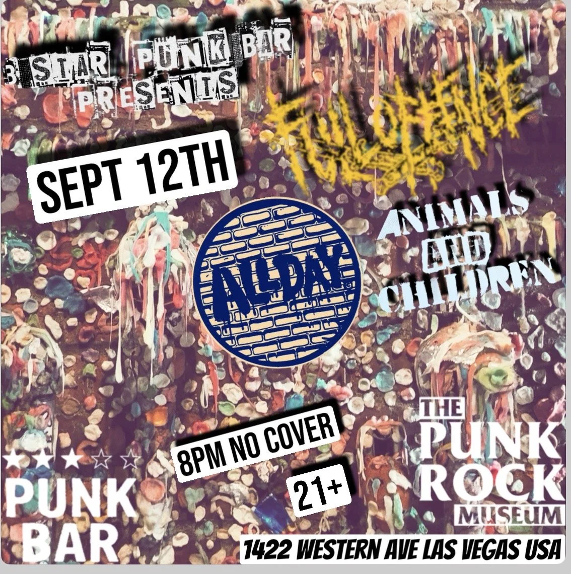 3 STAR PUNK BAR PRESENTS - FULL OFFENSE - ALL DAY - ANIMALS AND CHILDREN