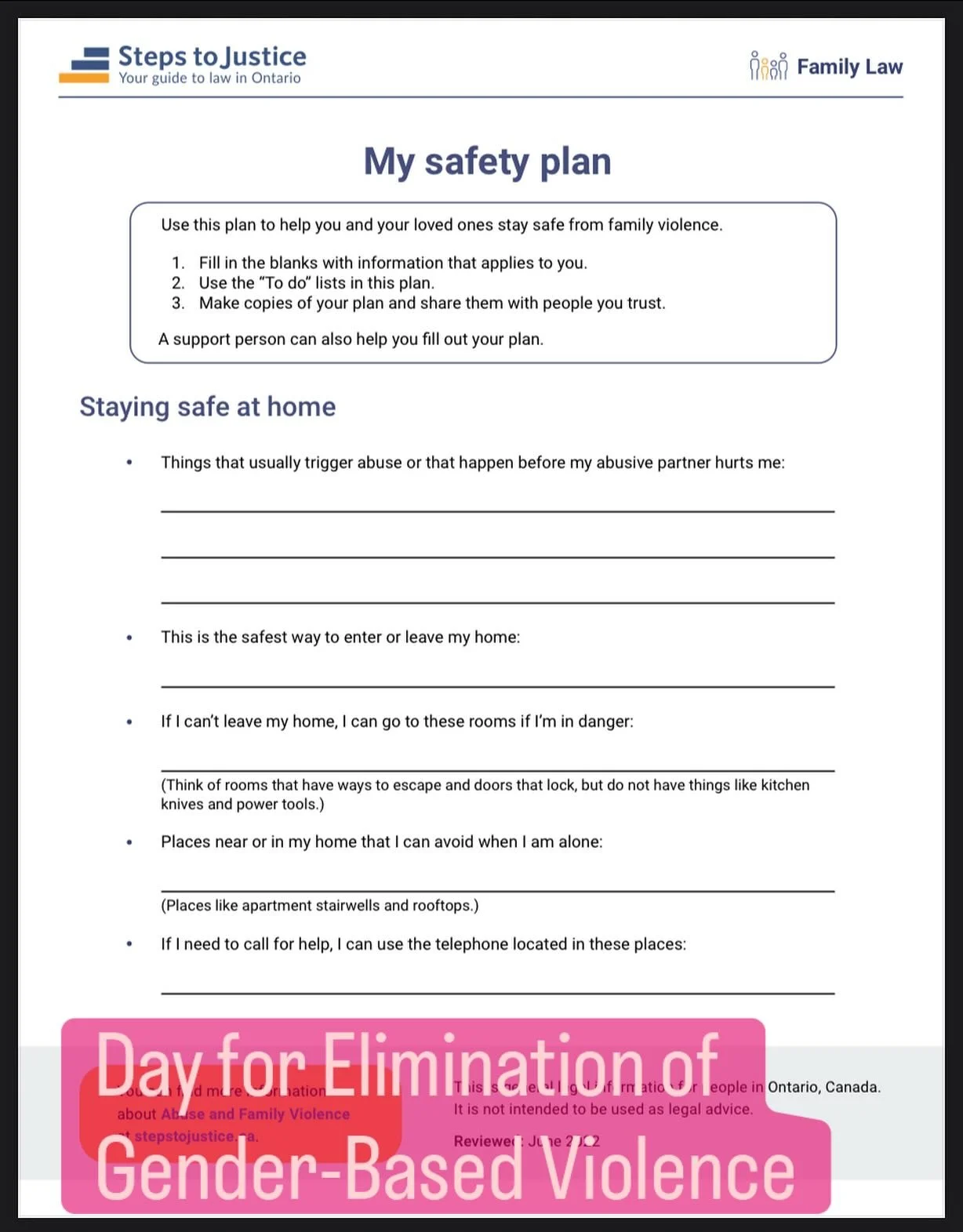 Today is International Day for the Elimination of Violence Against Women / Gender-Based Violence!

According to Statistics Canada, &ldquo;while violence affects people of all genders, ages, religions, cultures, ethnicities, geographic locations, and 