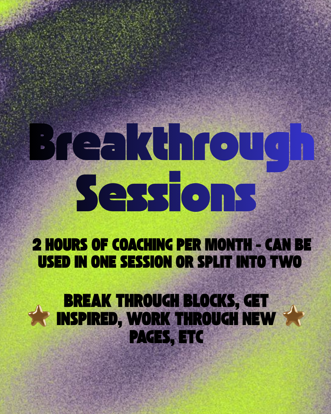 Breakthrough Sessions - Monthly Mentorship