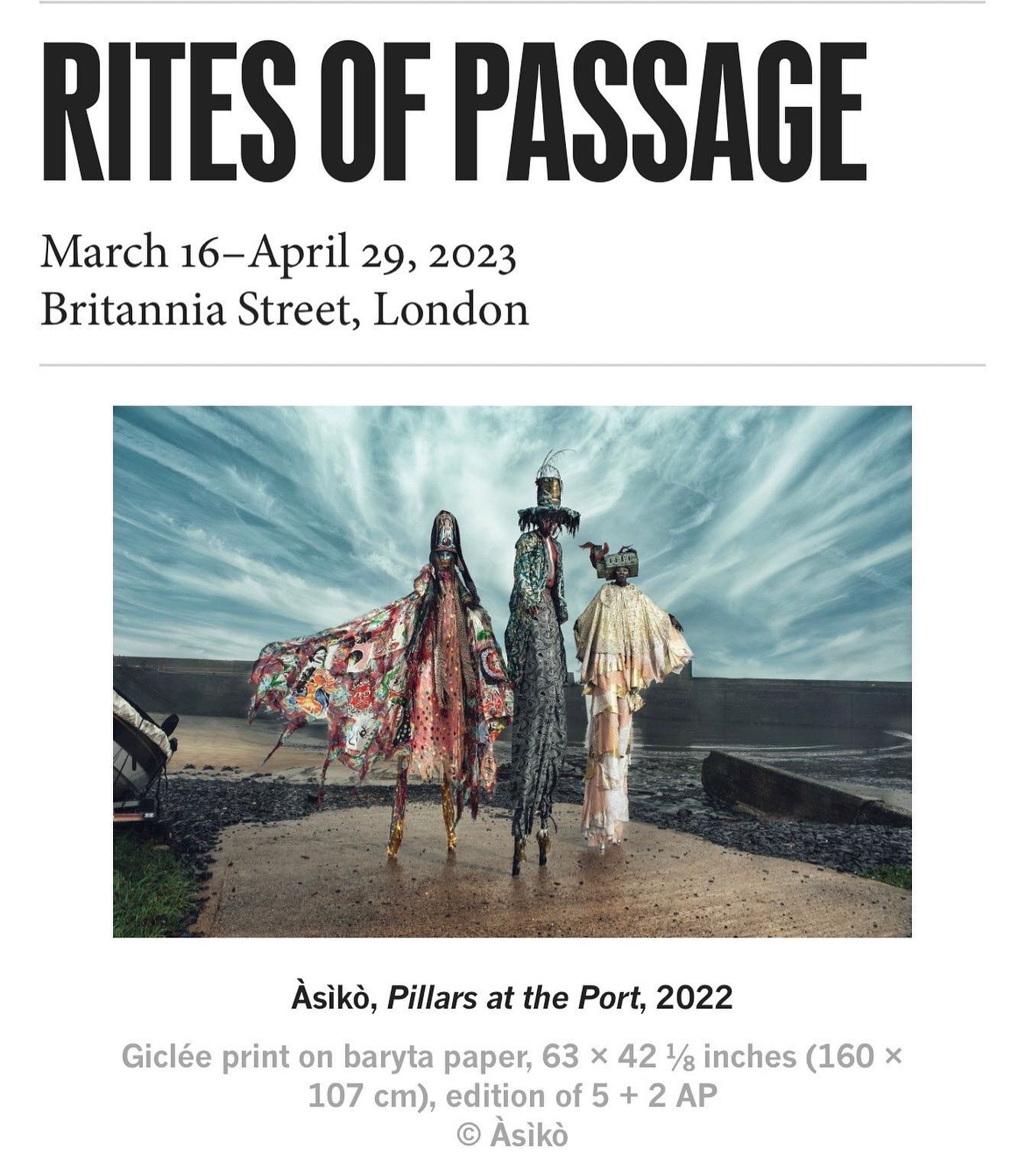 I&rsquo;m delighted to announced &lsquo;Rites of Passage&rsquo; opening next month. Save the date and PULL UPPPPPPPP 💛💛💛 further details below:

@Gagosian is pleased to present &quot;Rites of Passage,&quot; an exhibition opening at the Britannia S