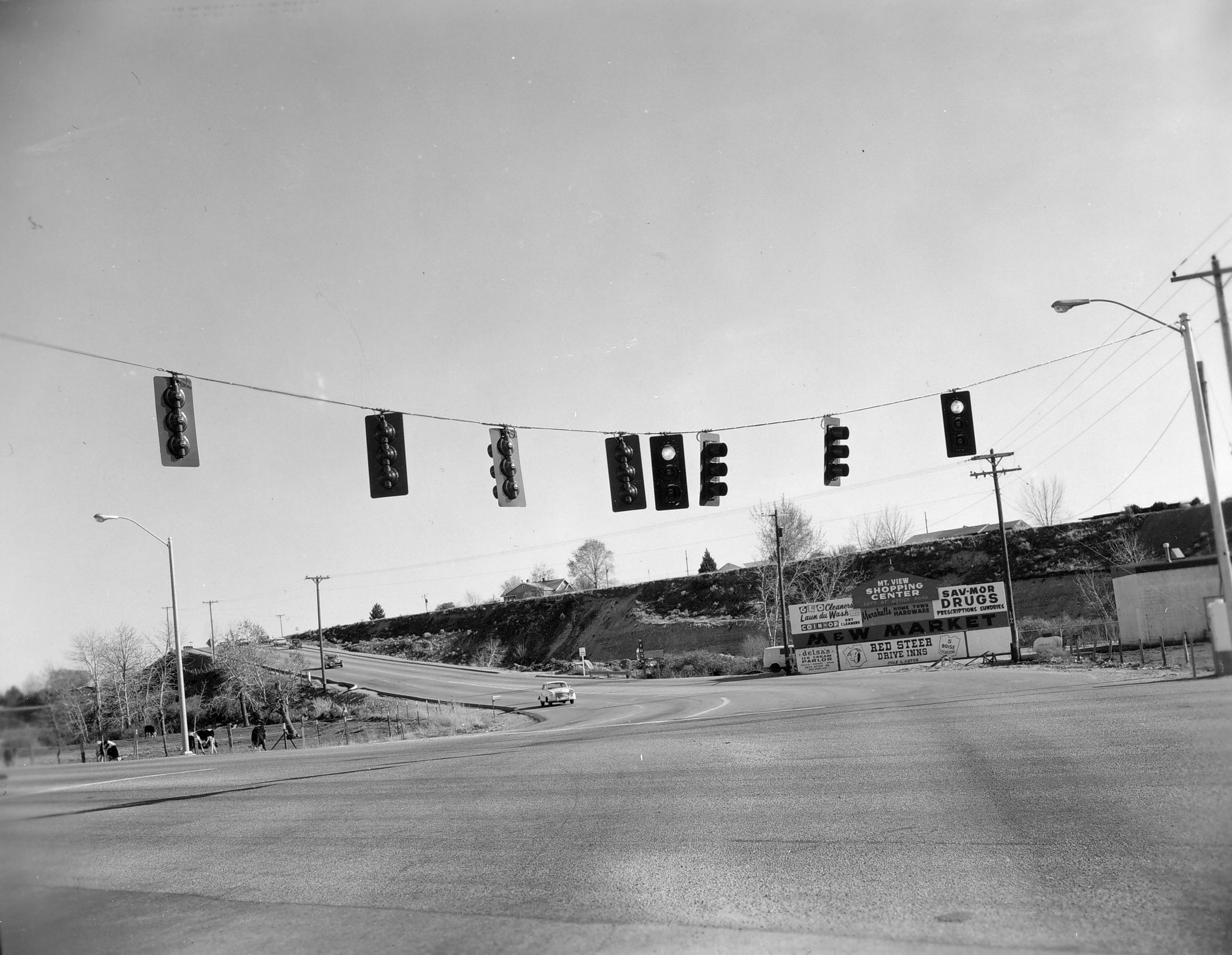 The intersection of Chinden and Glenwood, sometime after 1950.  | Idaho Transportation Department