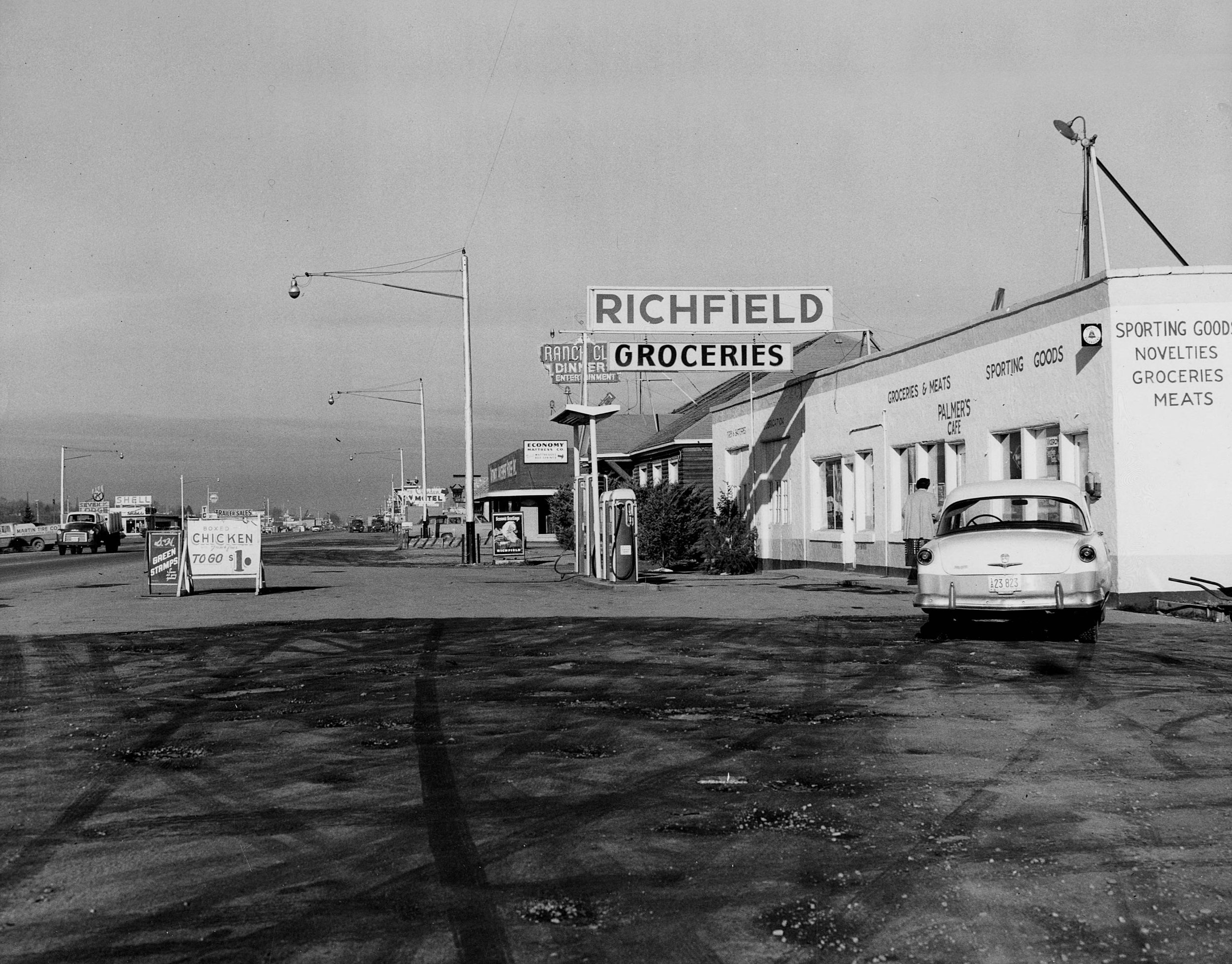 Looking down Chinden Boulevard on Dec. 17, 1956. | Idaho Transportation Department