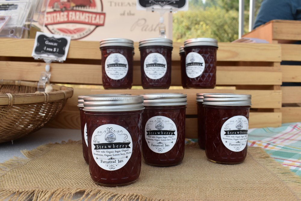 Strawberry jams produced by Heritage Farmstead 