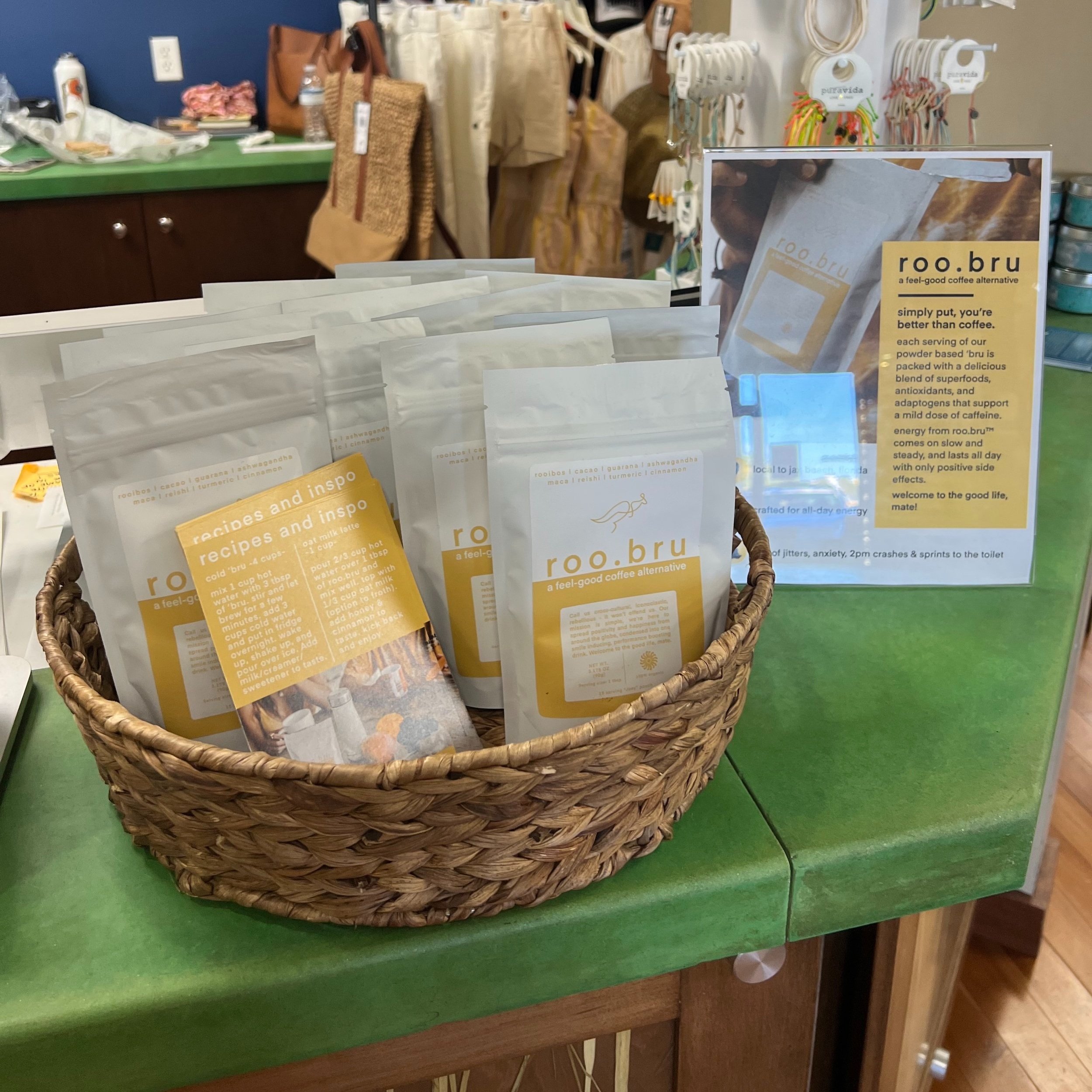 Our first retail store (seriously, what does it even say on that package?!)