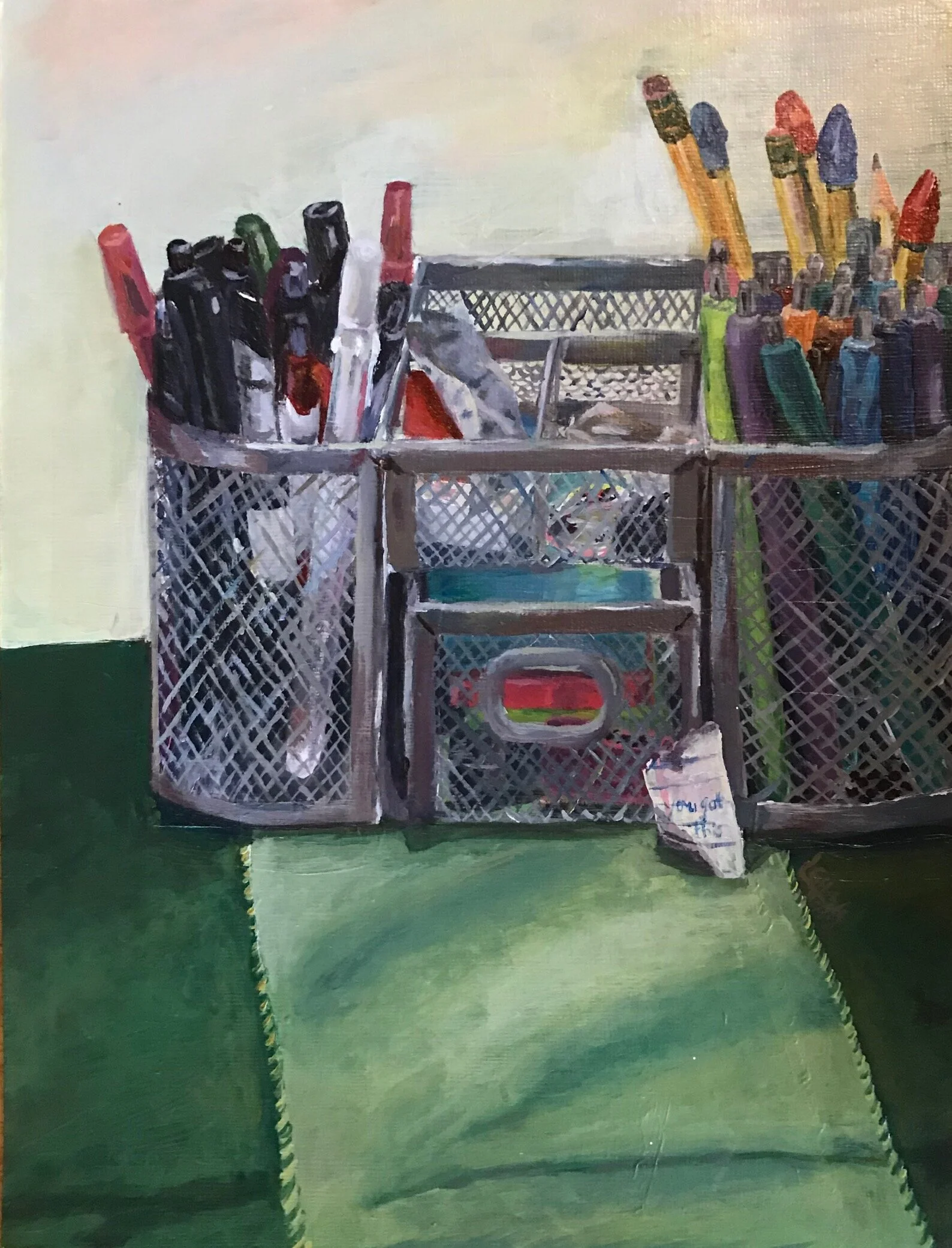"You Got This." 2019. Acrylic on Canvas Paper. 12 x 9 in. NFS.