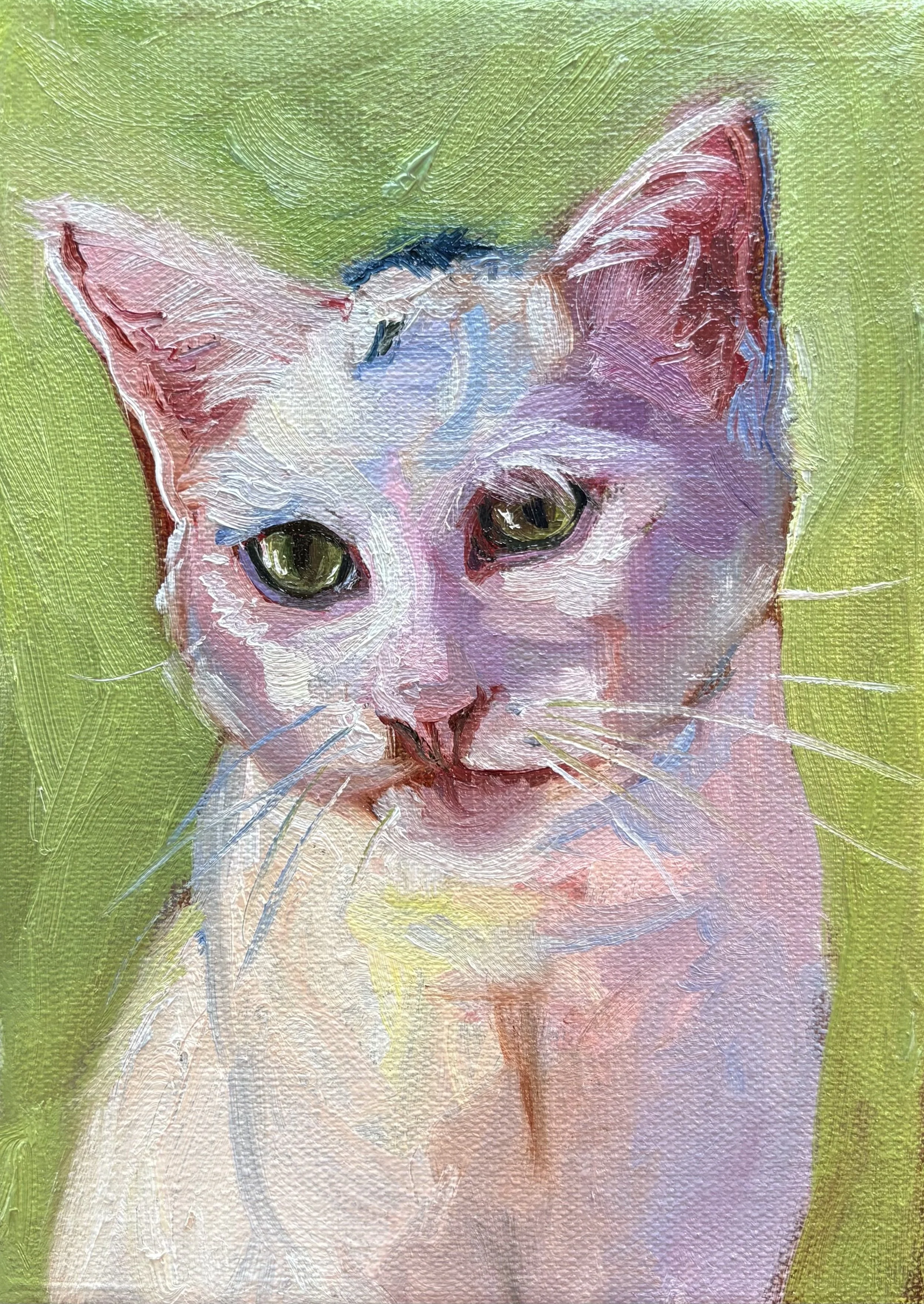 "Selene." 2026. Oil on Canvas. 7 x 5 in. $150.