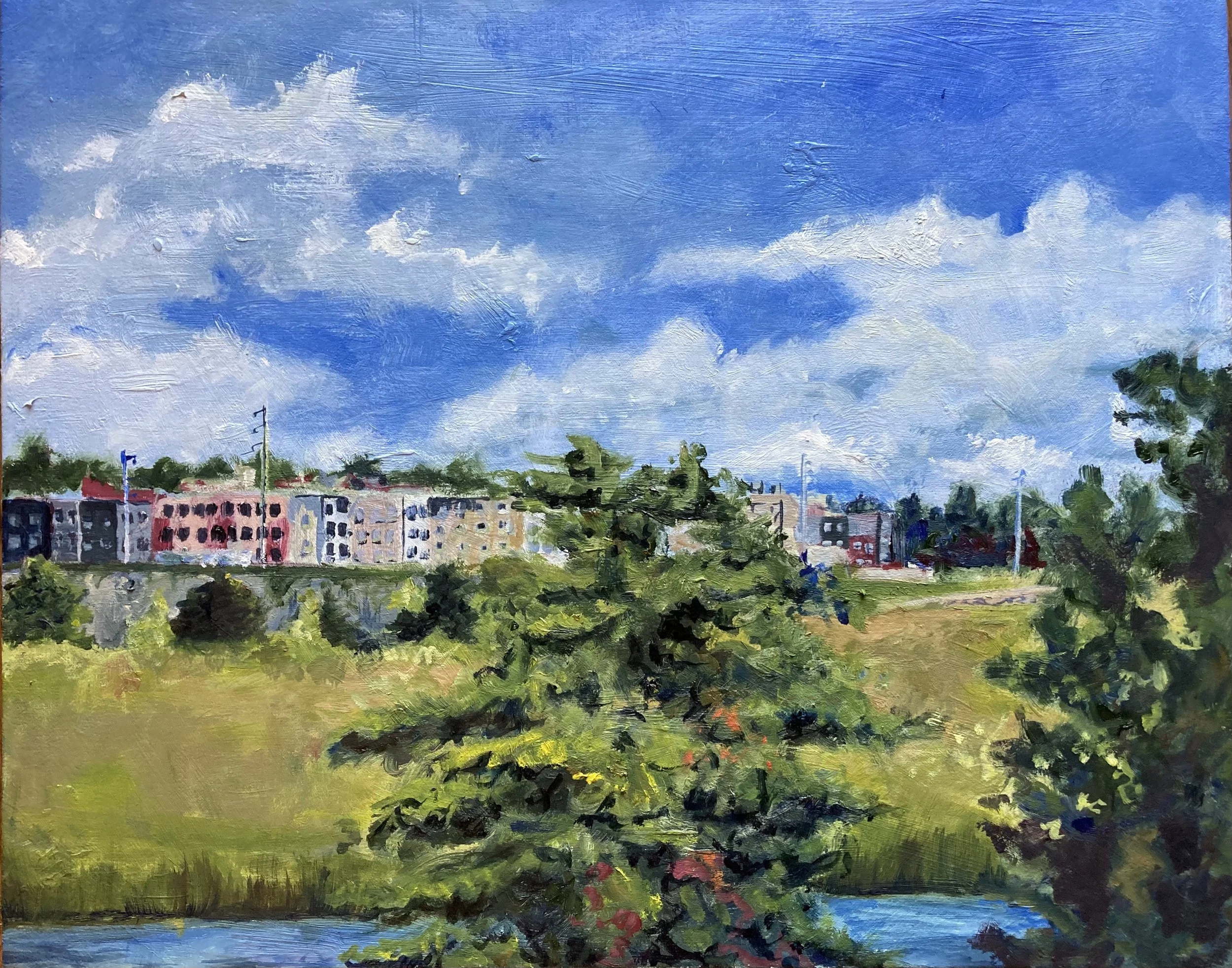 "View From My Porch." 2022. Oil on Canvas. 16 x 20 in. $310.