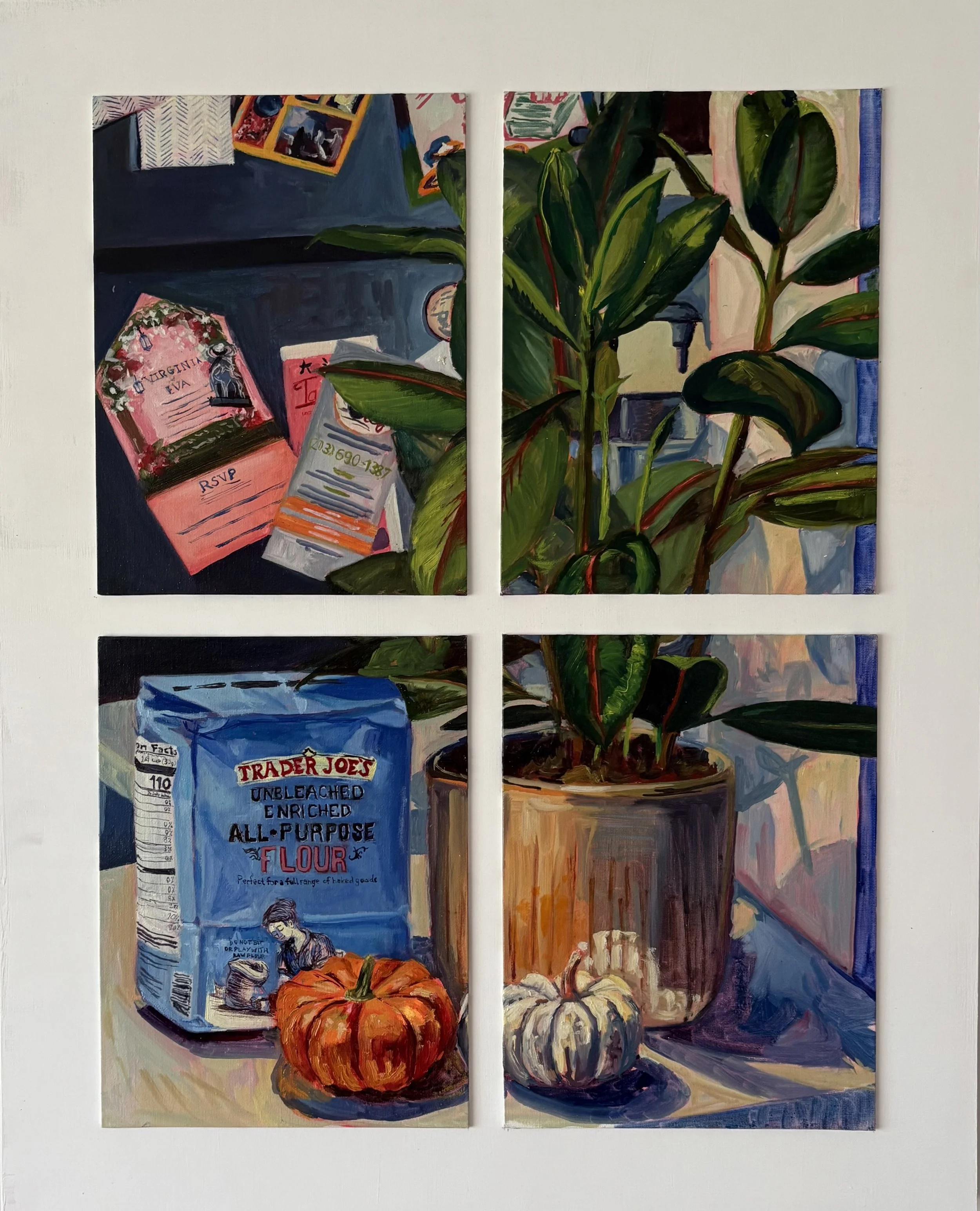 Trader Joe's Flour. Oil on Canvas Panel. 2023-2025. $480