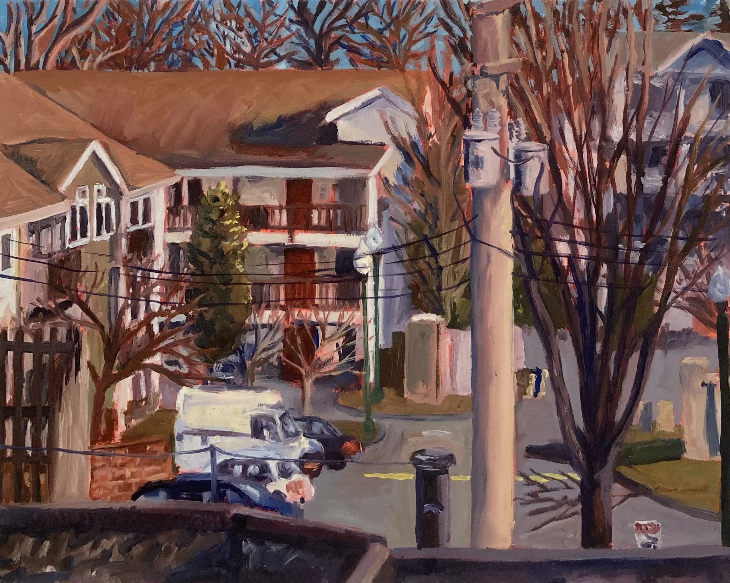 "Day in January." 2023. Oil on Canvas. 16 x 20 in. $310.