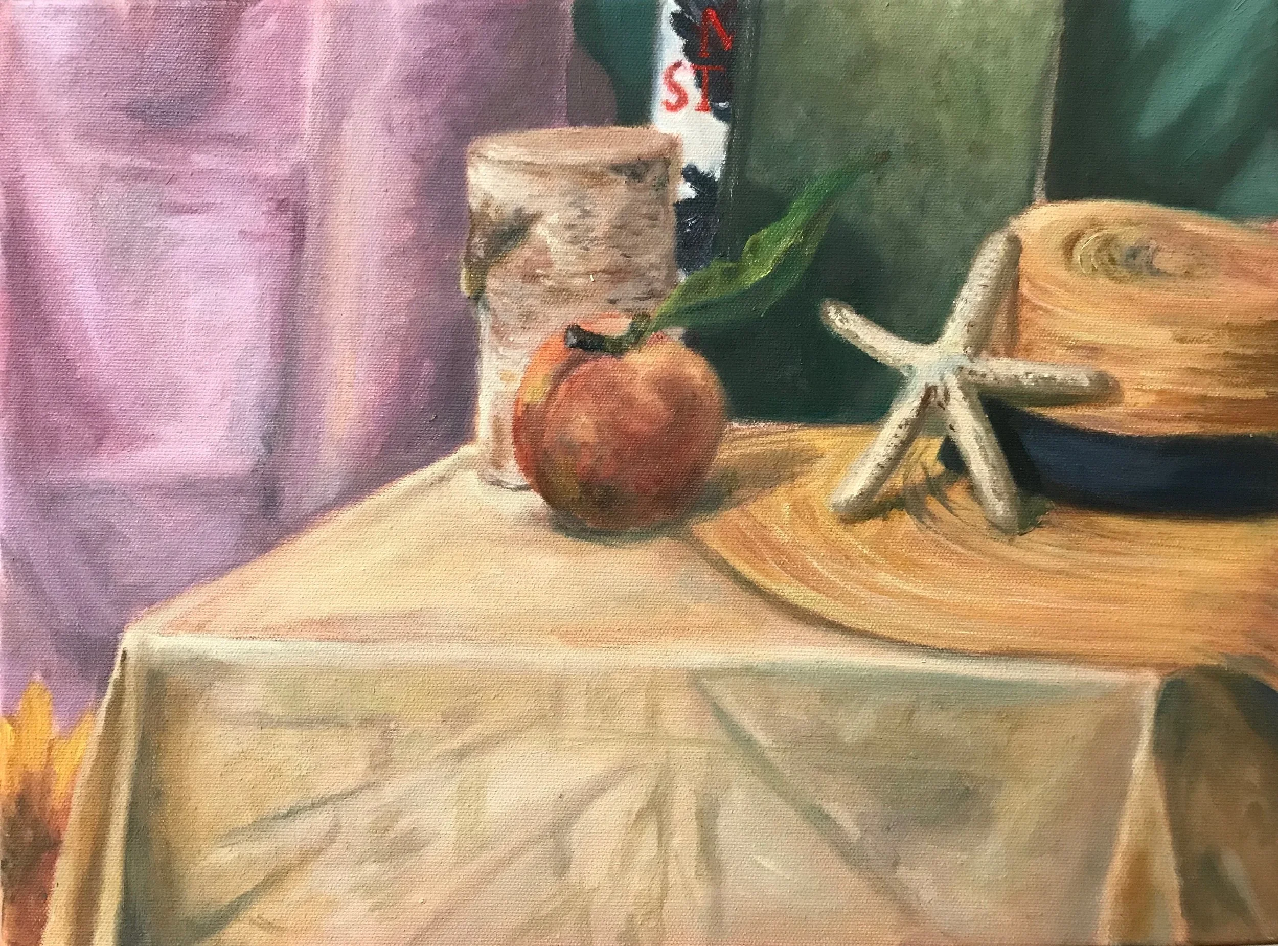 "Summer Reading." 2019. Oil on Canvas. 12 x 16 in. NFS.
