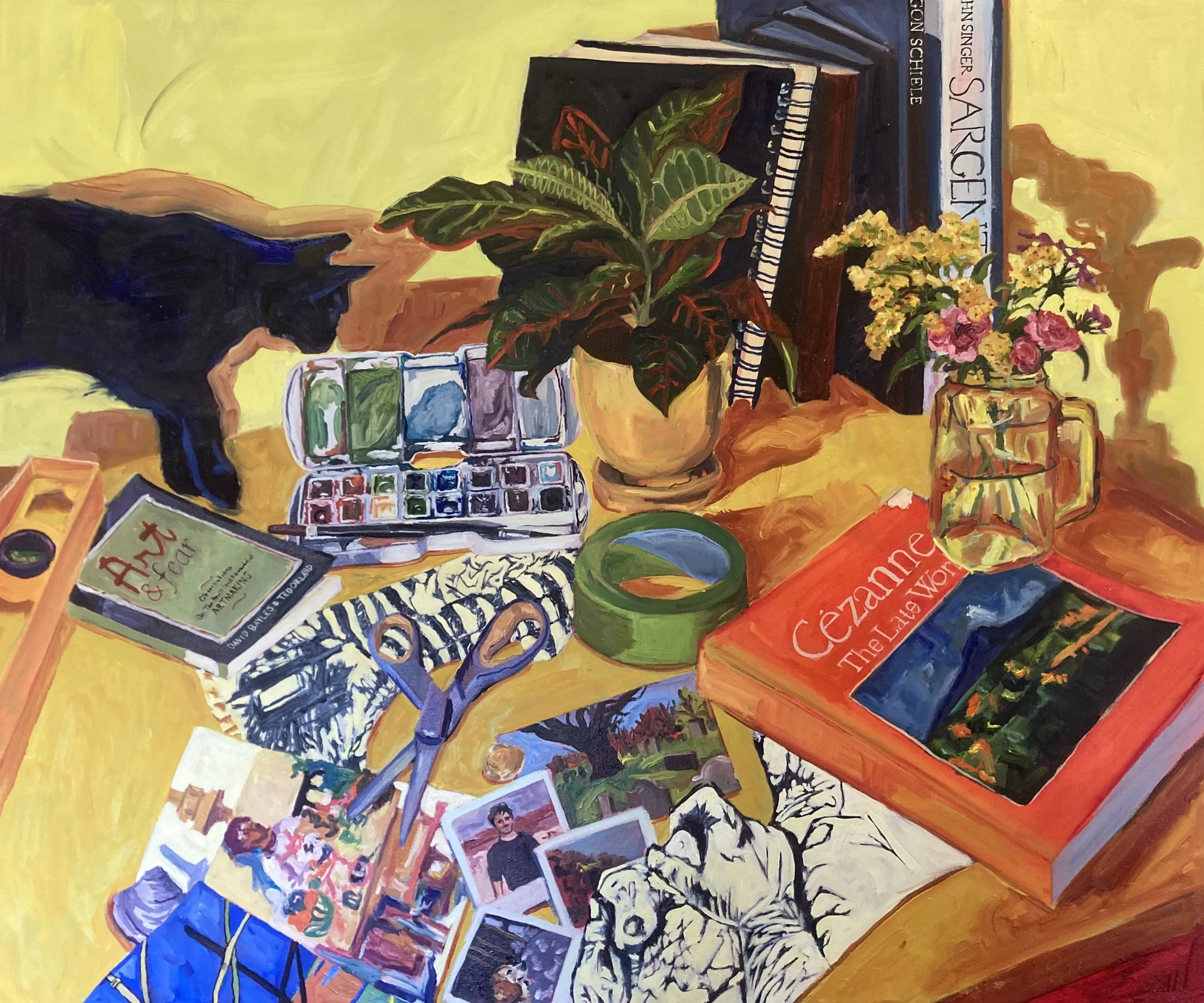 "Out of Yellow." 2023. Oil on Canvas. 24 x 36 in. SOLD.