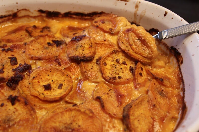 Chipotle Sweet Potato Gratin