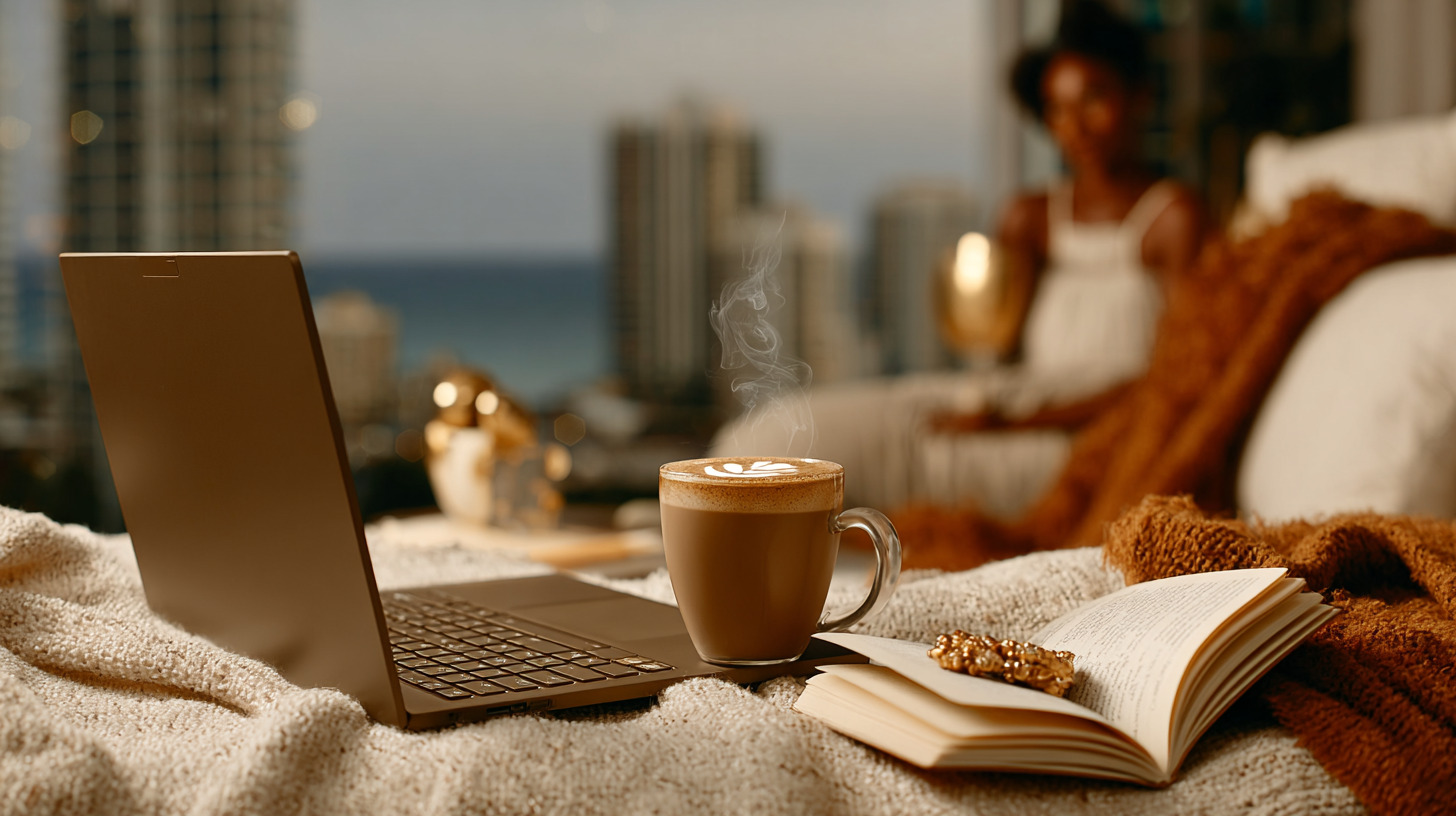 Workspace in a luxury high-rise