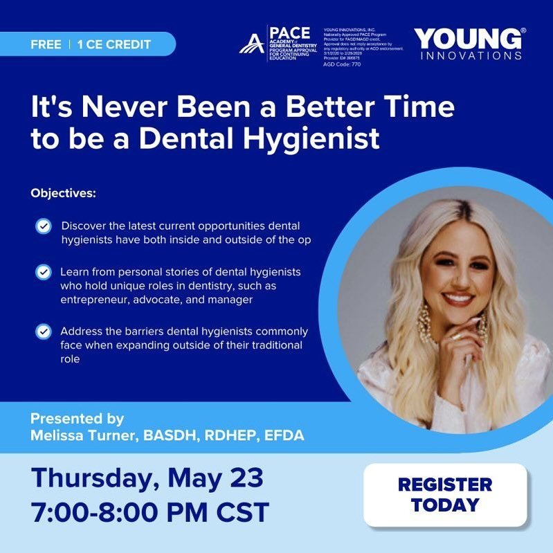💻Join me next week for a FREE CE hour thanks to Young Dental! https://info.youngspecialties.com/ce-live-better-time-hygienist-turner-05.23.24

xoxo,
thetoothgirl
.
.
.

#dentistrylife #dentist #dentalhygienist #dentalstudent #womenindentistry #teled