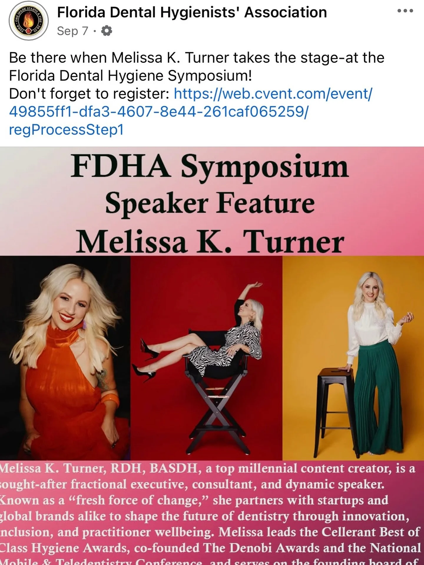 Looking forward to seeing everyone in Florida this week! Thank you to my supporting partners @gcamericainc @biogaiausa @slateflosser #keynote #speaker

xoxo,
@thetoothgirl 🤍🦷